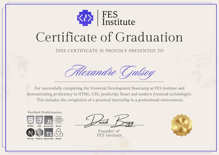 Frontend Simplified: Certificate of Graduation